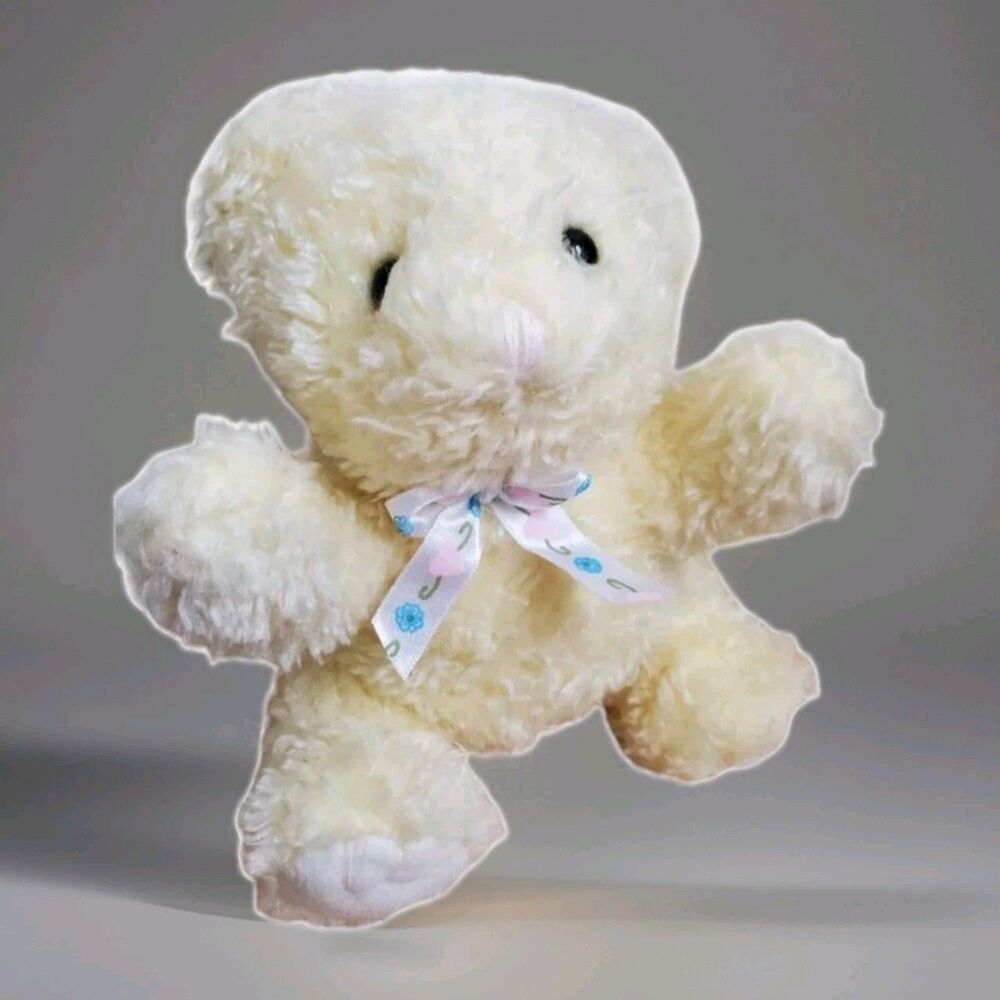 Teddy Bear GeoToys R Us Teddy Plush Stuffed Toy Yellow Rattle 1994 Baby Soft EUC